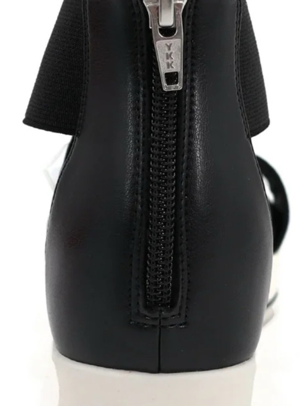 Time and Tru Black Elastic Crisscross Wedge Sandal - Picture 6 of 11